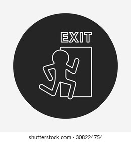 exit line icon