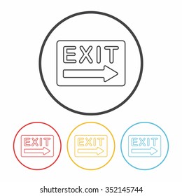 exit line icon