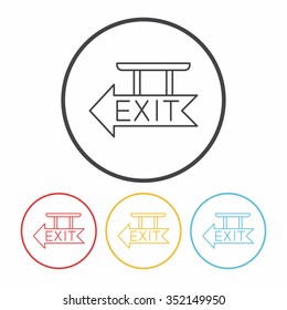 exit line icon