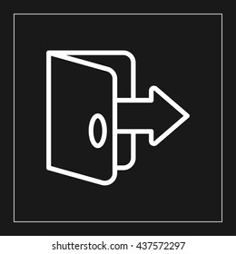 exit line icon