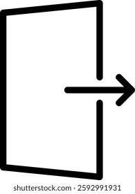 exit line icon illustration vector