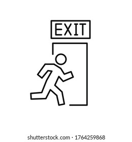 exit line icon, vector illustration