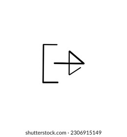 Exit Line Style Icon Design