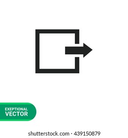 Exit log out sign