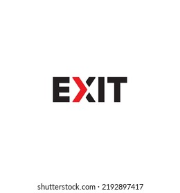 EXIT logo design vector isolated on white background