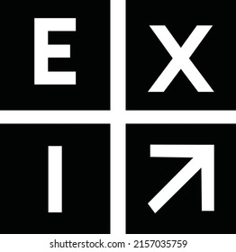 Exit Logo, Exit Symbol, Creative Exit Concept, Modern Logo Design