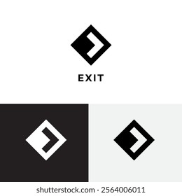 exit logo template	
vector illustration