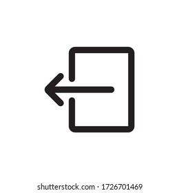 Exit, logout icon symbol isolated