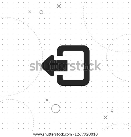 Exit, logout vector best flat icon on texture background , EPS 10