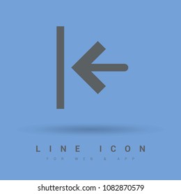 Exit minimal icon. Arrow line vector icon for websites and mobile minimalistic flat design.