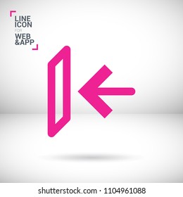 Exit minimal icon. Arrow line vector icon for websites and mobile minimalistic flat design.