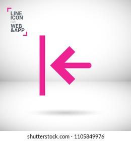 Exit minimal icon. Arrow line vector icon for websites and mobile minimalistic flat design.