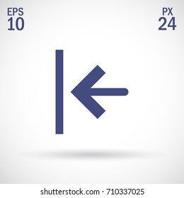 Exit minimal icon. Arrow line vector icon for websites and mobile minimalistic flat design.