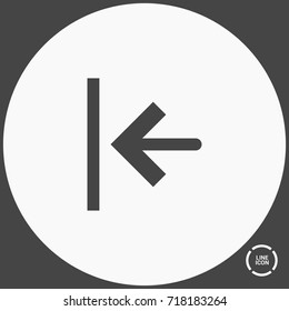 Exit minimal icon. Arrow line vector icon for websites and mobile minimalistic flat design.