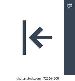 Exit minimal icon. Arrow line vector icon for websites and mobile minimalistic flat design.