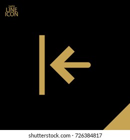 Exit minimal icon. Arrow line vector icon for websites and mobile minimalistic flat design.