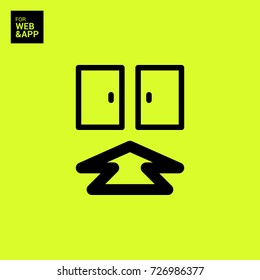 Exit minimal icon. Arrow line vector icon for websites and mobile minimalistic flat design.