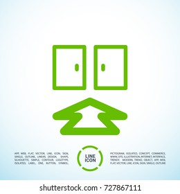 Exit minimal icon. Arrow line vector icon for websites and mobile minimalistic flat design.