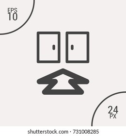 Exit minimal icon. Arrow line vector icon for websites and mobile minimalistic flat design.