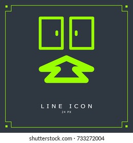 Exit minimal icon. Arrow line vector icon for websites and mobile minimalistic flat design.