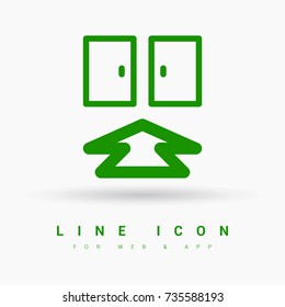 Exit minimal icon. Arrow line vector icon for websites and mobile minimalistic flat design.