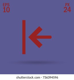 Exit minimal icon. Arrow line vector icon for websites and mobile minimalistic flat design.