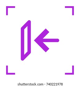 Exit minimal icon. Arrow line vector icon for websites and mobile minimalistic flat design.