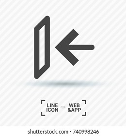 Exit minimal icon. Arrow line vector icon for websites and mobile minimalistic flat design.