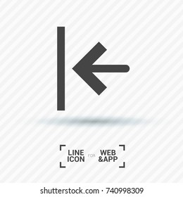 Exit minimal icon. Arrow line vector icon for websites and mobile minimalistic flat design.