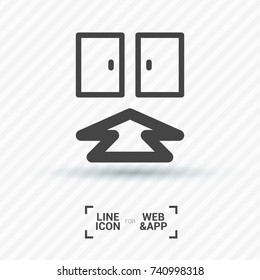 Exit minimal icon. Arrow line vector icon for websites and mobile minimalistic flat design.