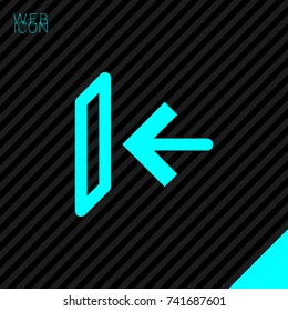 Exit minimal icon. Arrow line vector icon for websites and mobile minimalistic flat design.