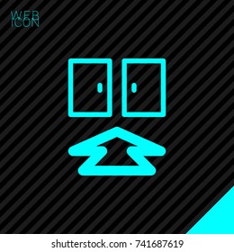 Exit minimal icon. Arrow line vector icon for websites and mobile minimalistic flat design.