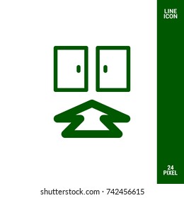 Exit minimal icon. Arrow line vector icon for websites and mobile minimalistic flat design.