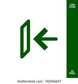 Exit minimal icon. Arrow line vector icon for websites and mobile minimalistic flat design.