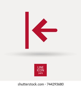 Exit minimal icon. Arrow line vector icon for websites and mobile minimalistic flat design.