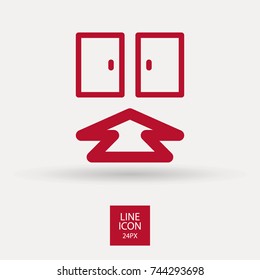 Exit minimal icon. Arrow line vector icon for websites and mobile minimalistic flat design.
