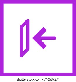 Exit minimal icon. Arrow line vector icon for websites and mobile minimalistic flat design.