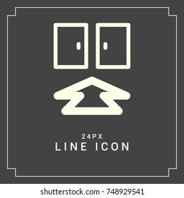 Exit minimal icon. Arrow line vector icon for websites and mobile minimalistic flat design.