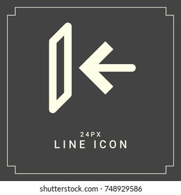 Exit minimal icon. Arrow line vector icon for websites and mobile minimalistic flat design.