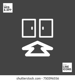 Exit minimal icon. Arrow line vector icon for websites and mobile minimalistic flat design.