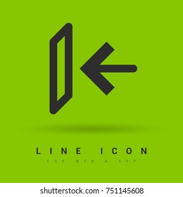 Exit minimal icon. Arrow line vector icon for websites and mobile minimalistic flat design.