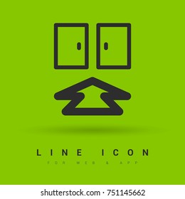 Exit minimal icon. Arrow line vector icon for websites and mobile minimalistic flat design.