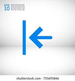 Exit minimal icon. Arrow line vector icon for websites and mobile minimalistic flat design.