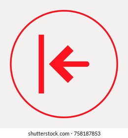 Exit minimal icon. Arrow line vector icon for websites and mobile minimalistic flat design.