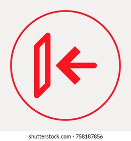 Exit minimal icon. Arrow line vector icon for websites and mobile minimalistic flat design.