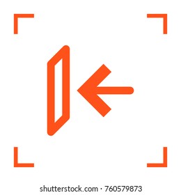 Exit minimal icon. Arrow line vector icon for websites and mobile minimalistic flat design.