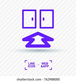 Exit minimal icon. Arrow line vector icon for websites and mobile minimalistic flat design.