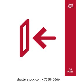 Exit minimal icon. Arrow line vector icon for websites and mobile minimalistic flat design.