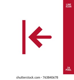 Exit minimal icon. Arrow line vector icon for websites and mobile minimalistic flat design.