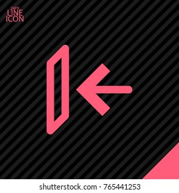 Exit minimal icon. Arrow line vector icon for websites and mobile minimalistic flat design.